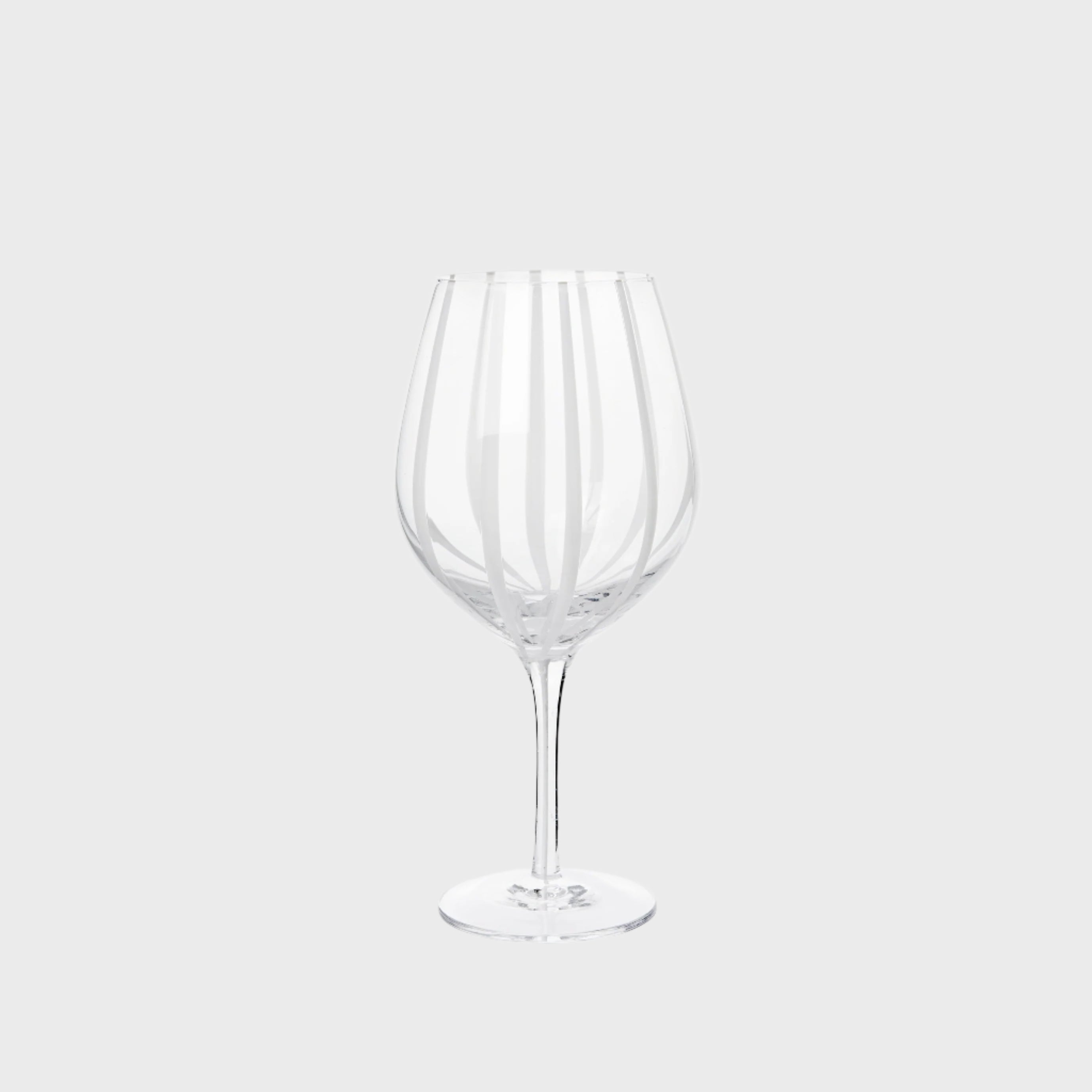 Stripe Red Wine Glass