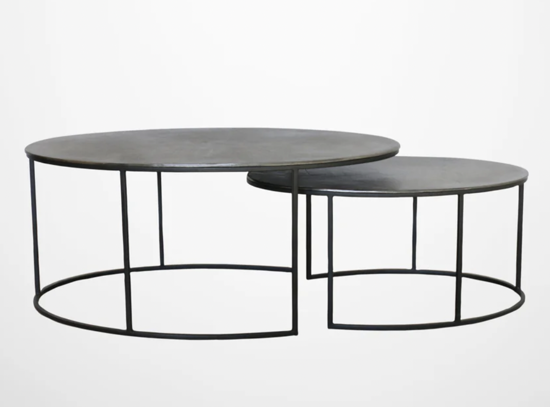 Brooklyn Oval Nest of Coffee Tables