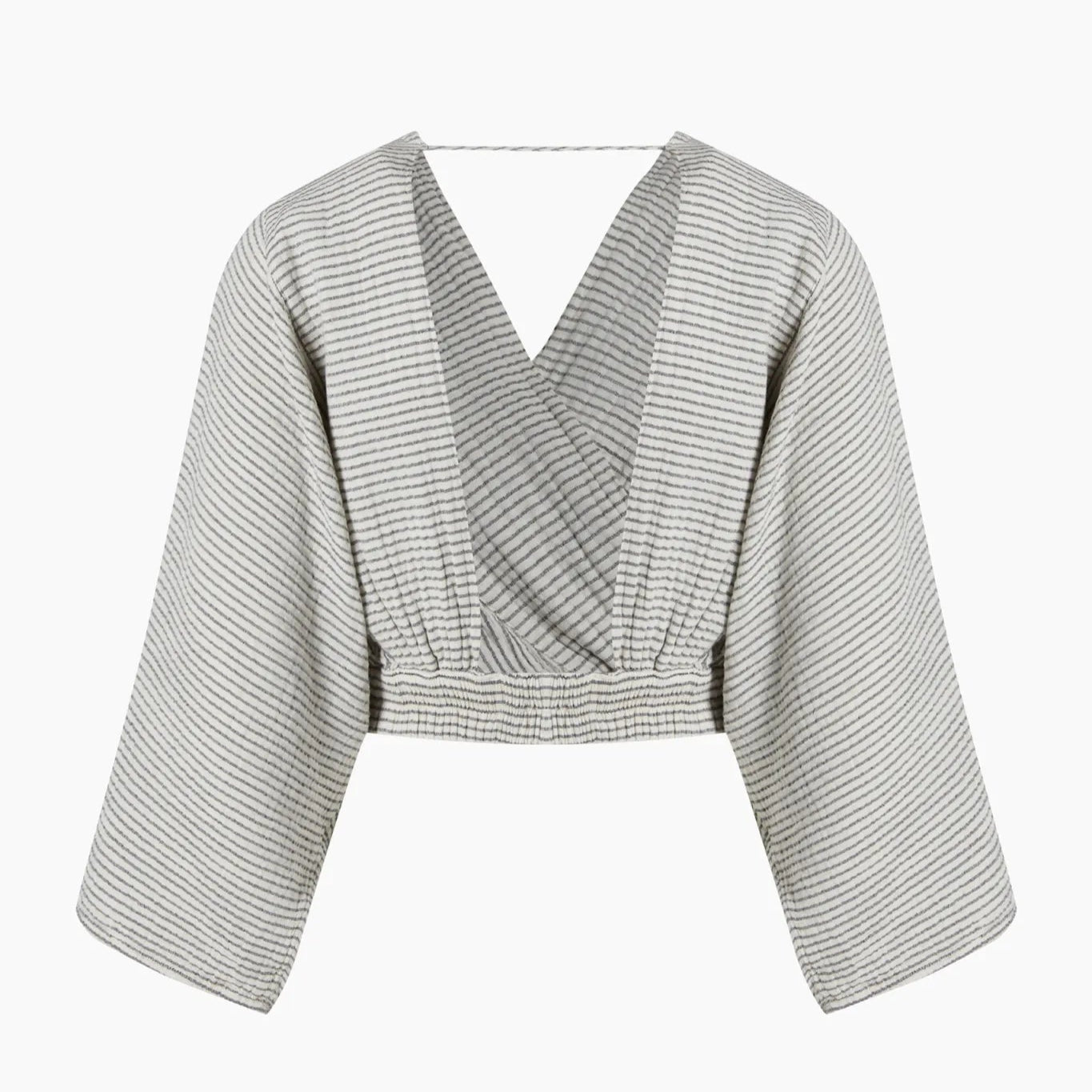 Stripe  V Neck Blouse
