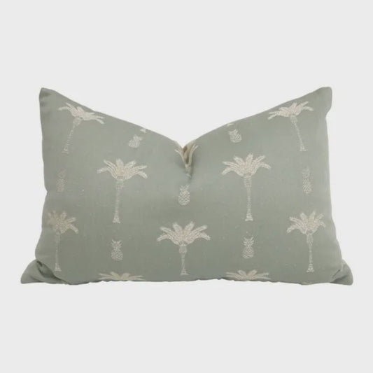 Small Palm Cotton Silk Cushion