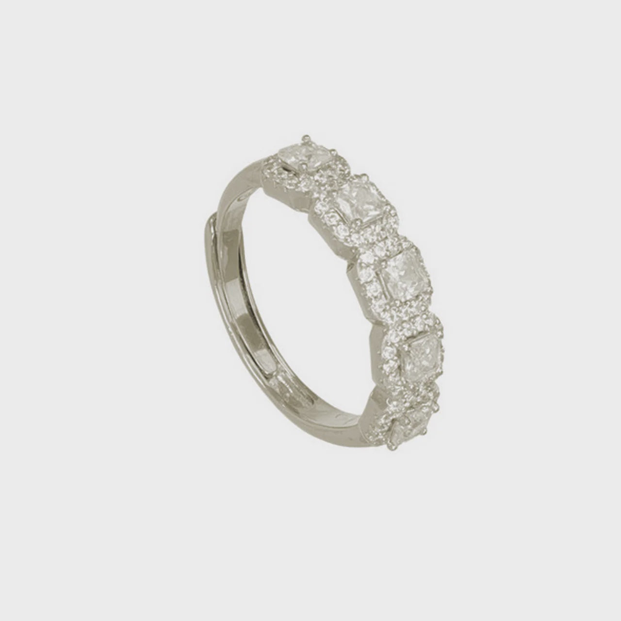 Five Stone Square Band Ring