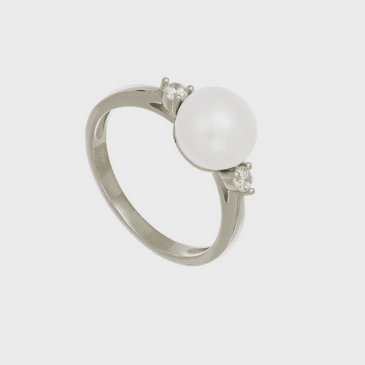 Cubic Zirconia Pearl Ring