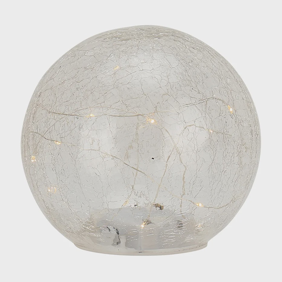 Glass Crackle Light Ball Small