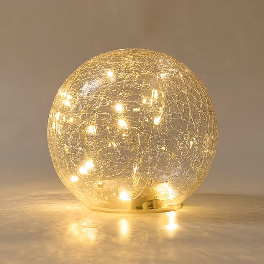 Glass Crackle Light Ball Large