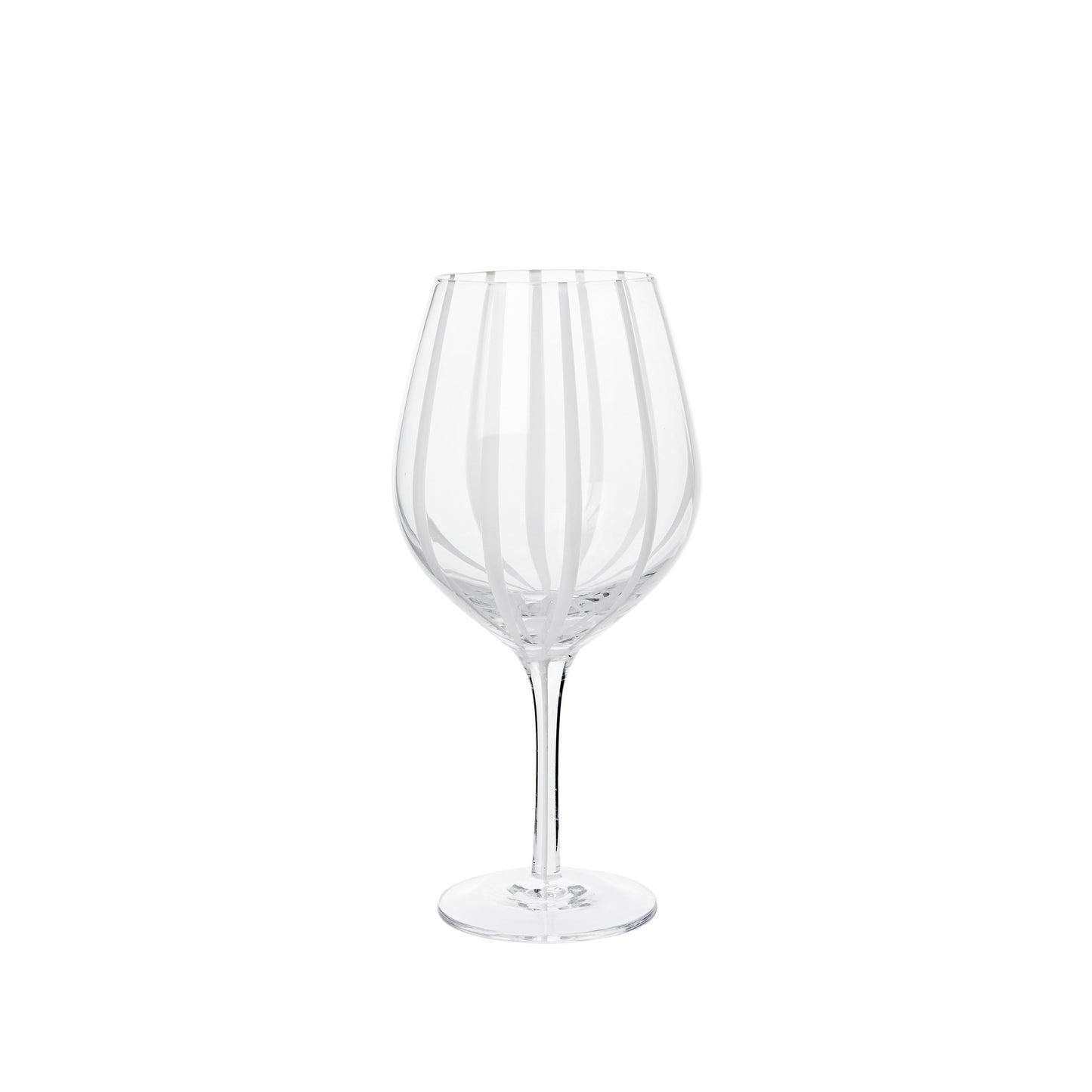 Stripe Red Wine Glass