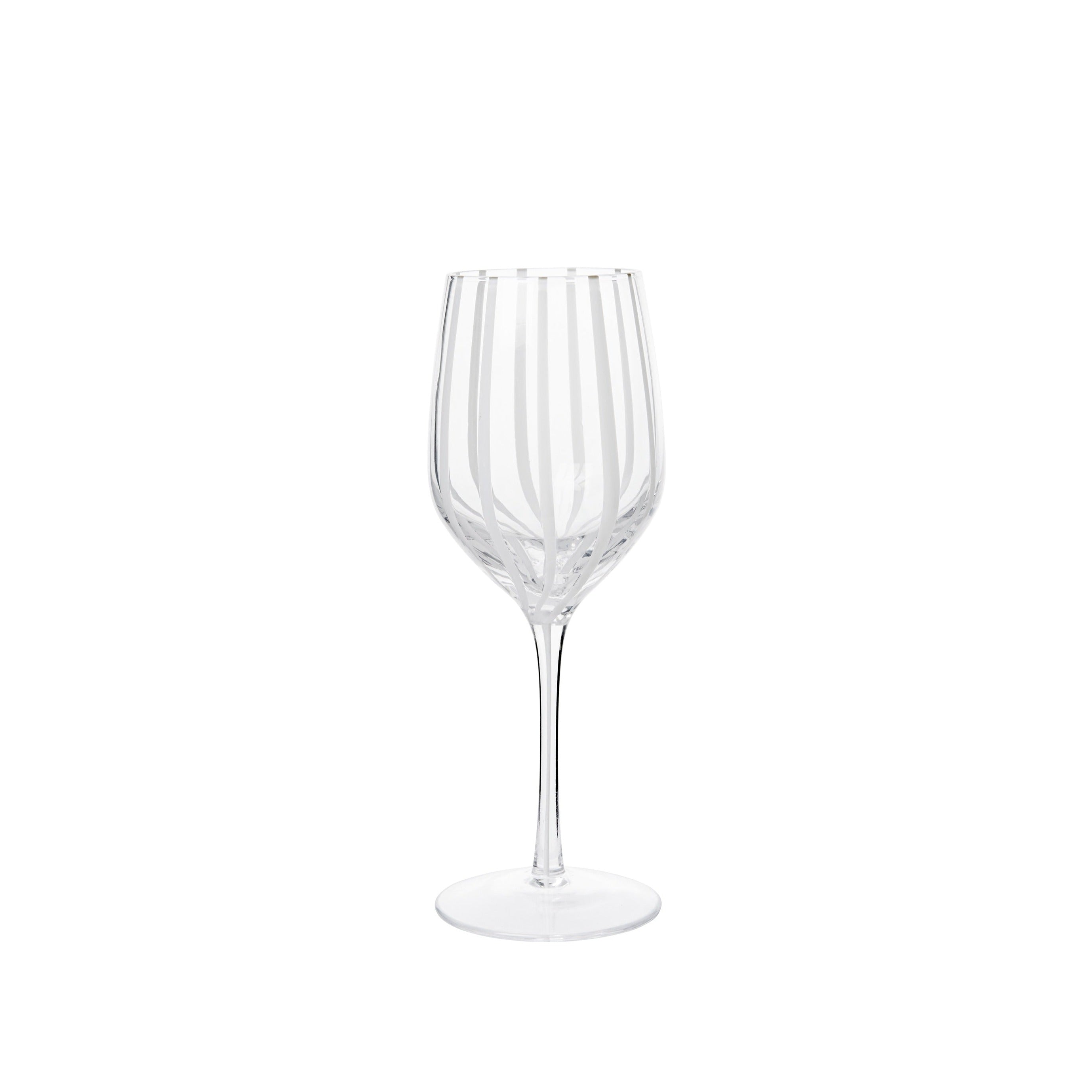 Stripe White Wine Glass