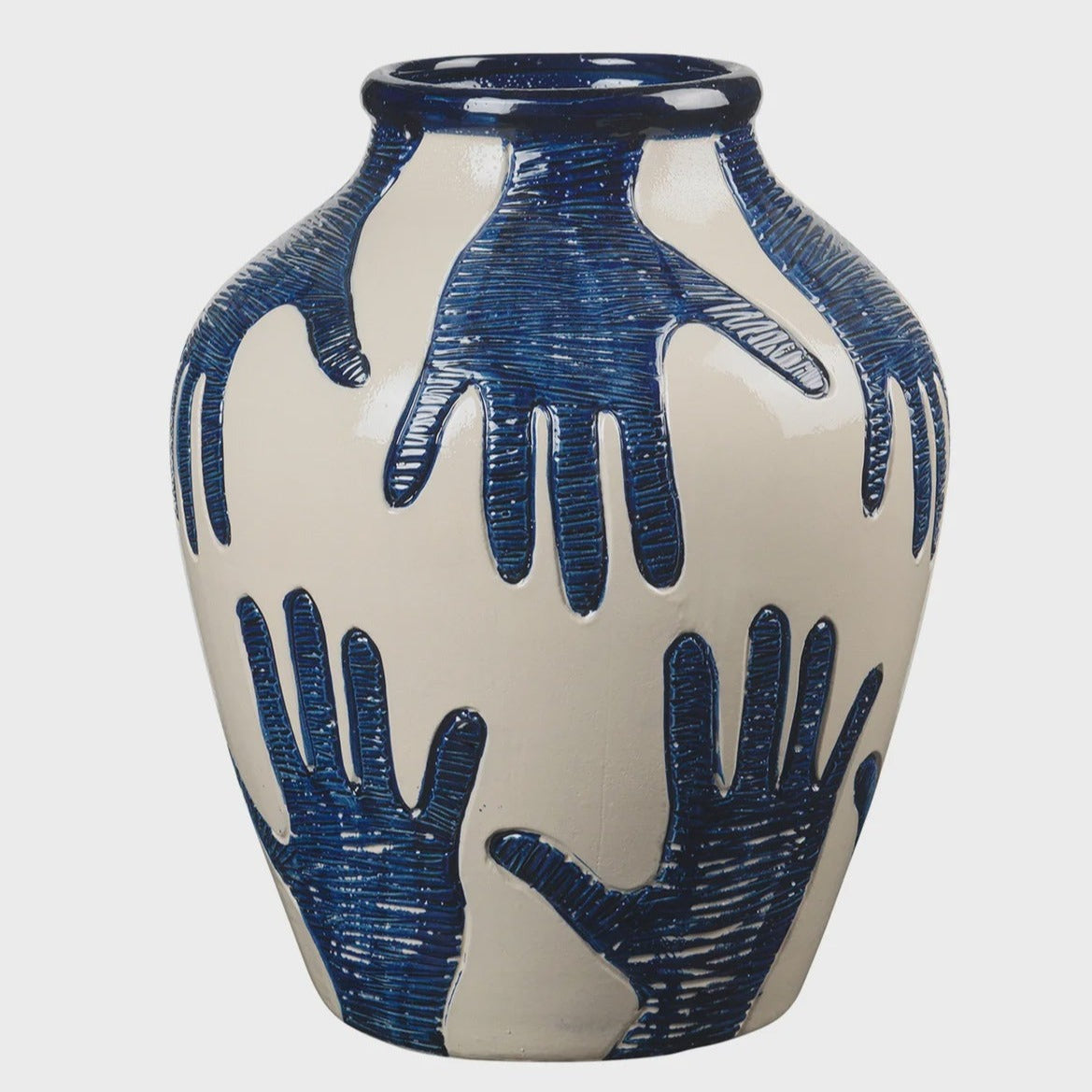 Vase Mime Blue/Rainy Day