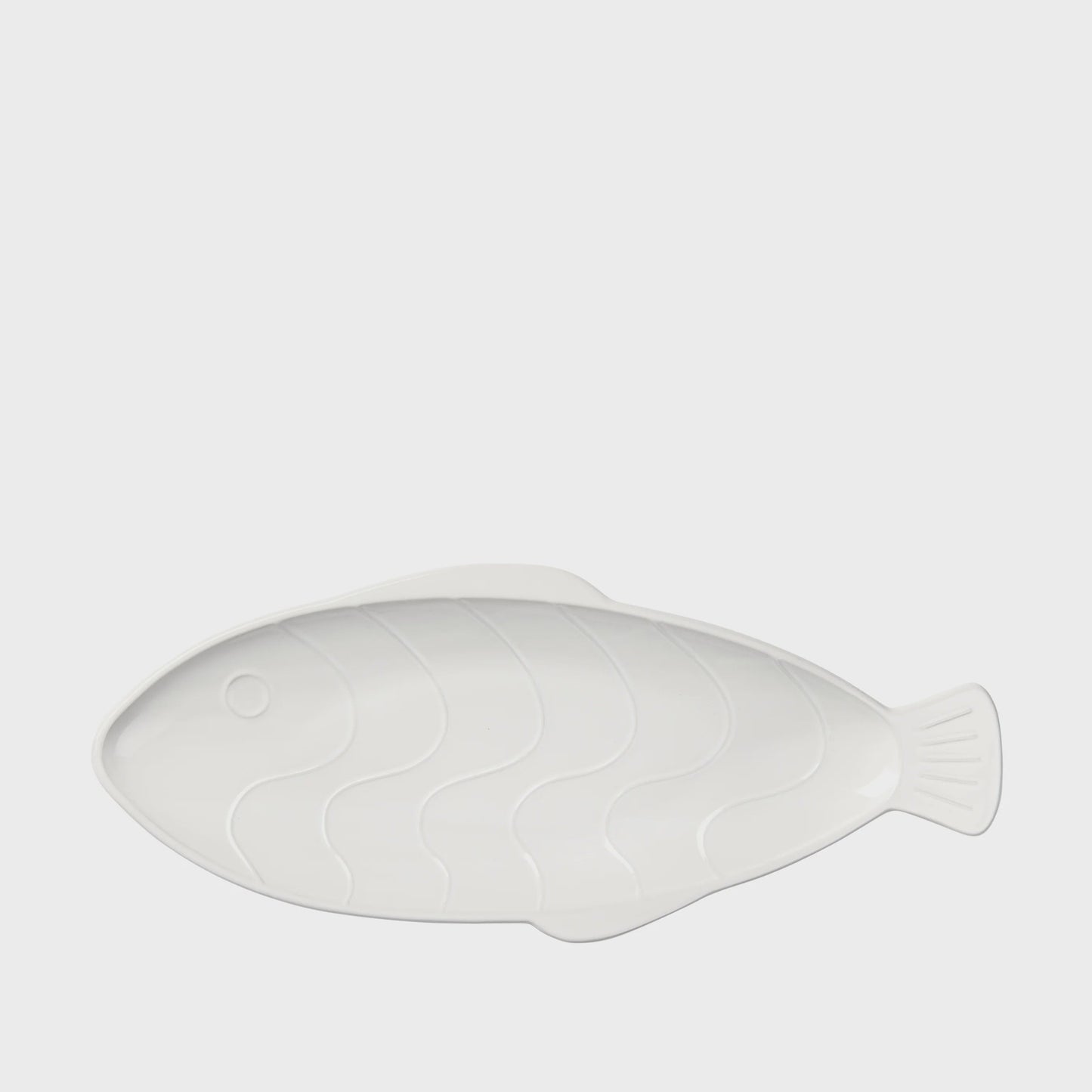 Pesce Long Plate White