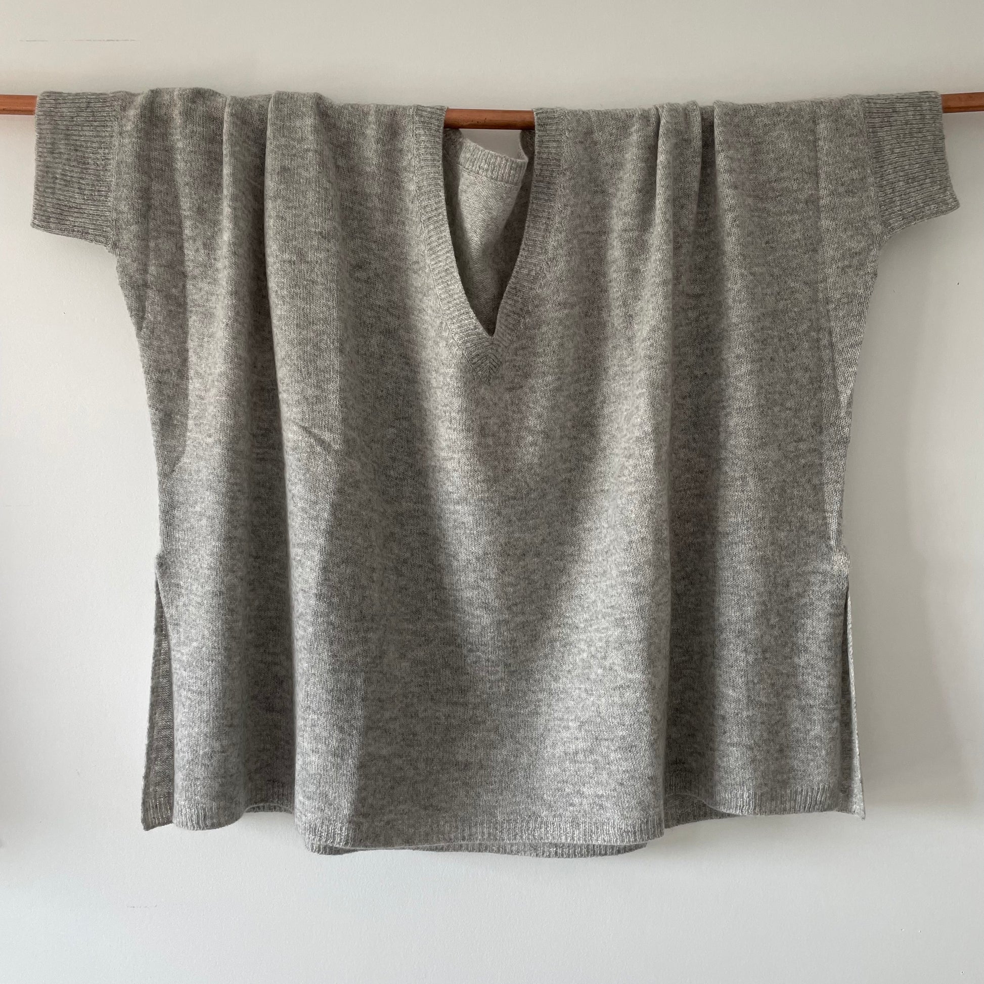 Cashmere V-neck Popover Top