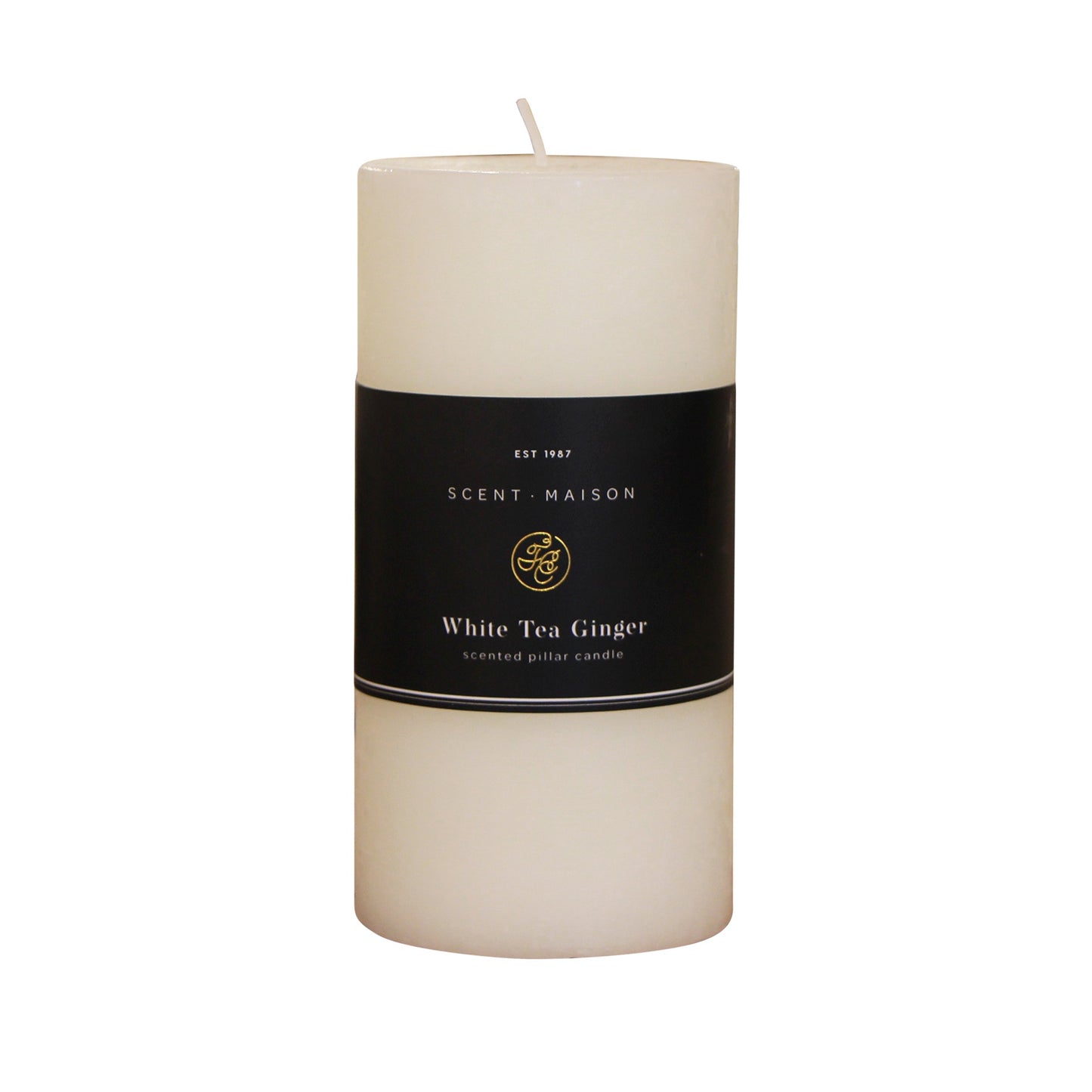 Maison Pillar Candle White Tea Ginger 3x6"