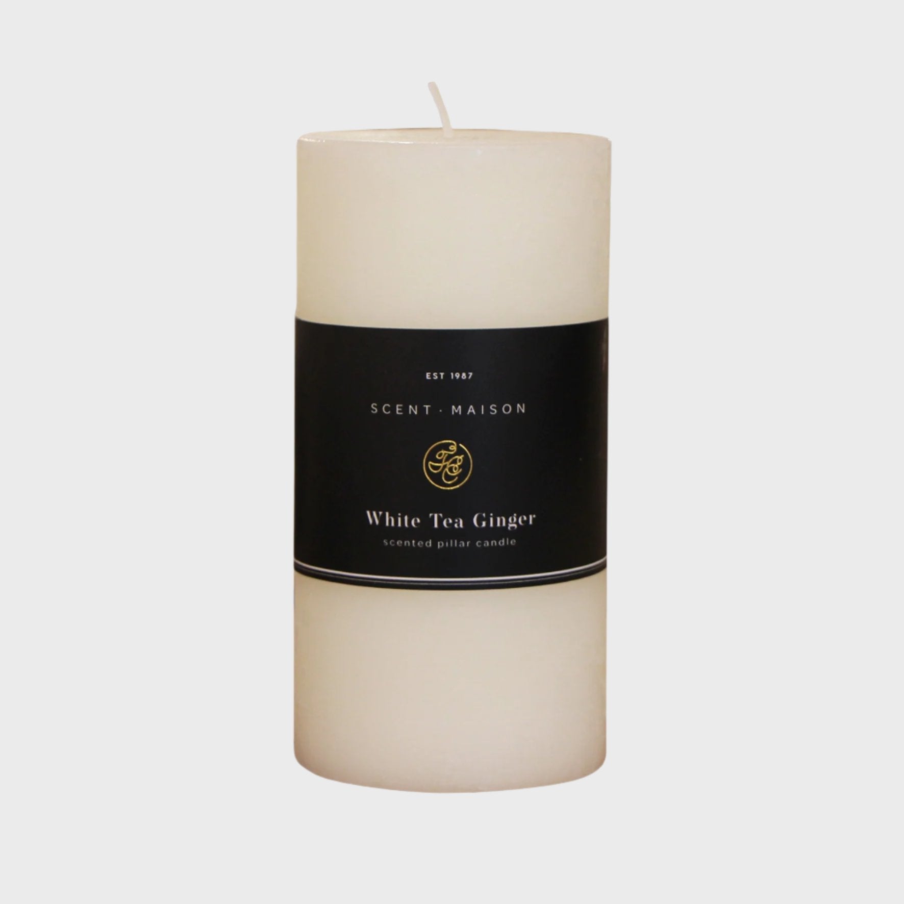 Maison Pillar Candle White Tea Ginger 3x6"