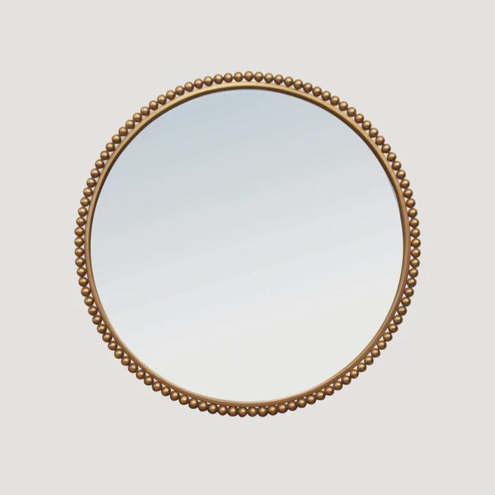 Beaded Round Mirror