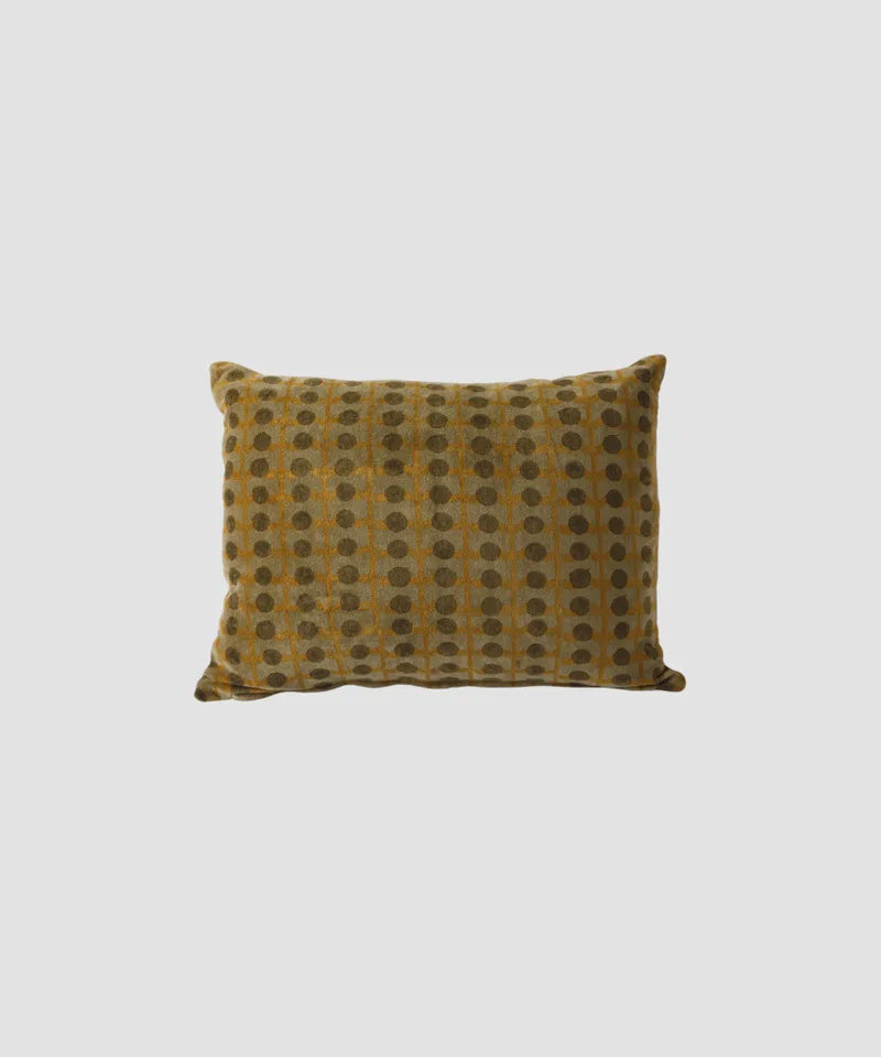 Dots Handblock Velvet Cushion