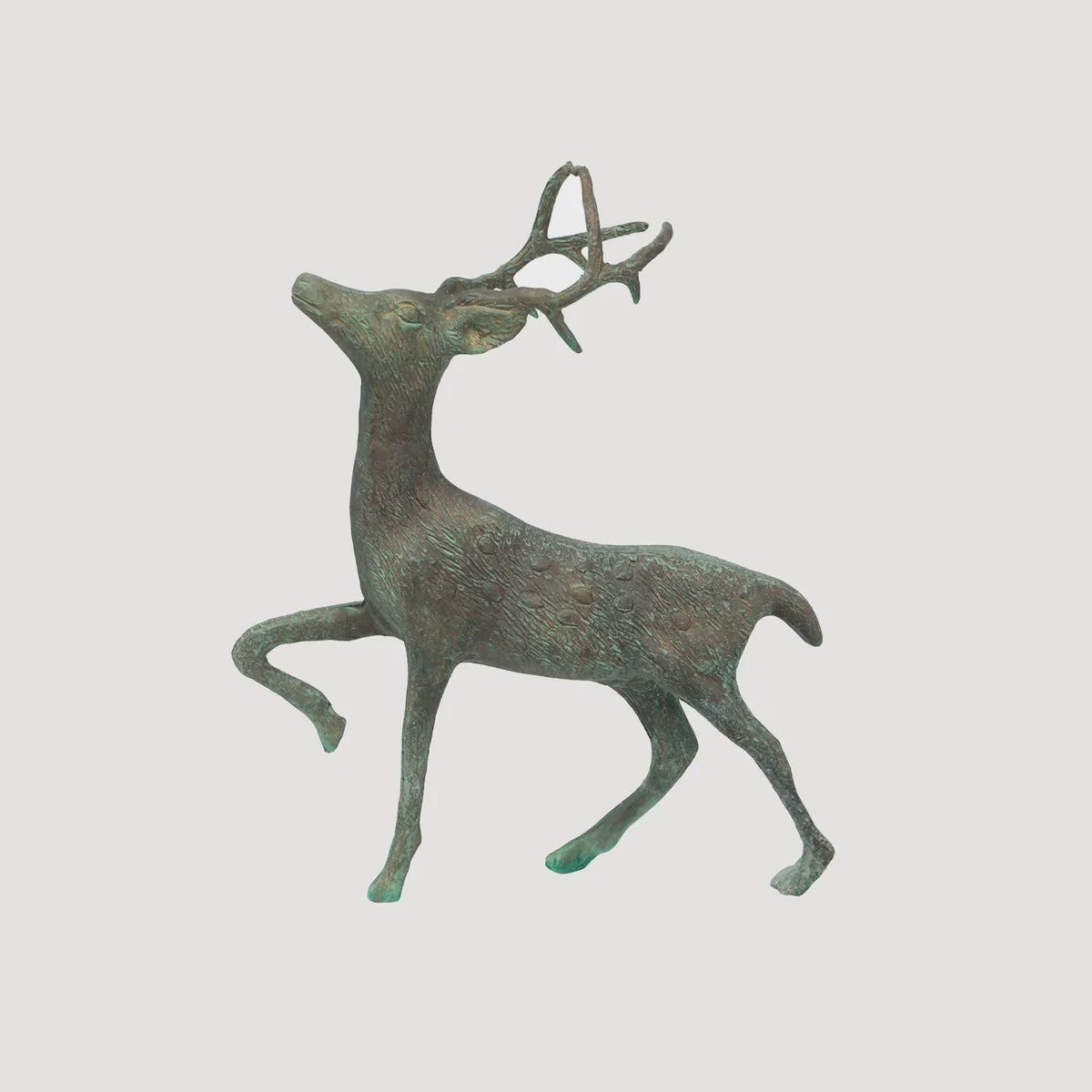 Large Brass Antique Reindeer Stag