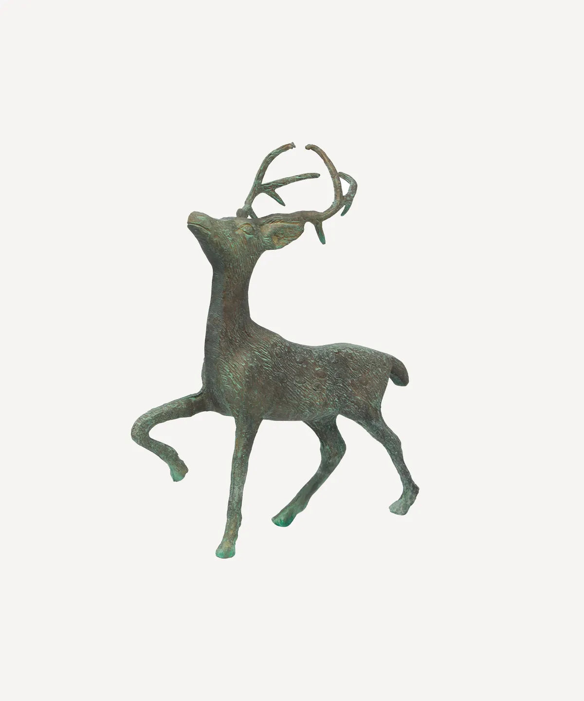 Large Brass Antique Reindeer Stag