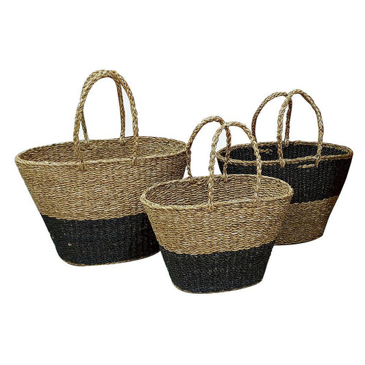 Seagrass Oval Shopping Bags