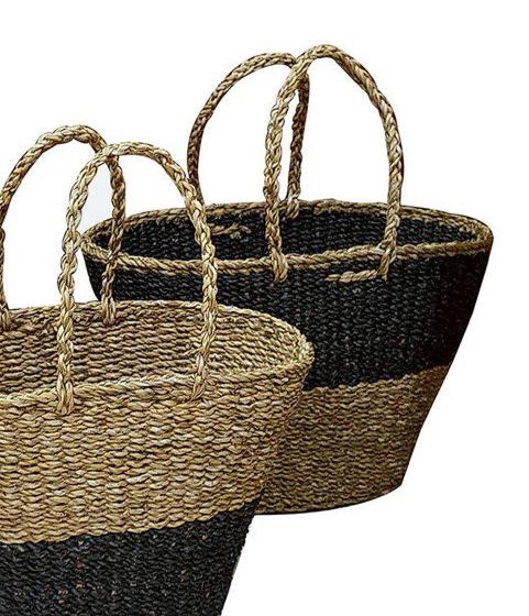 Seagrass Oval Shopping Bags