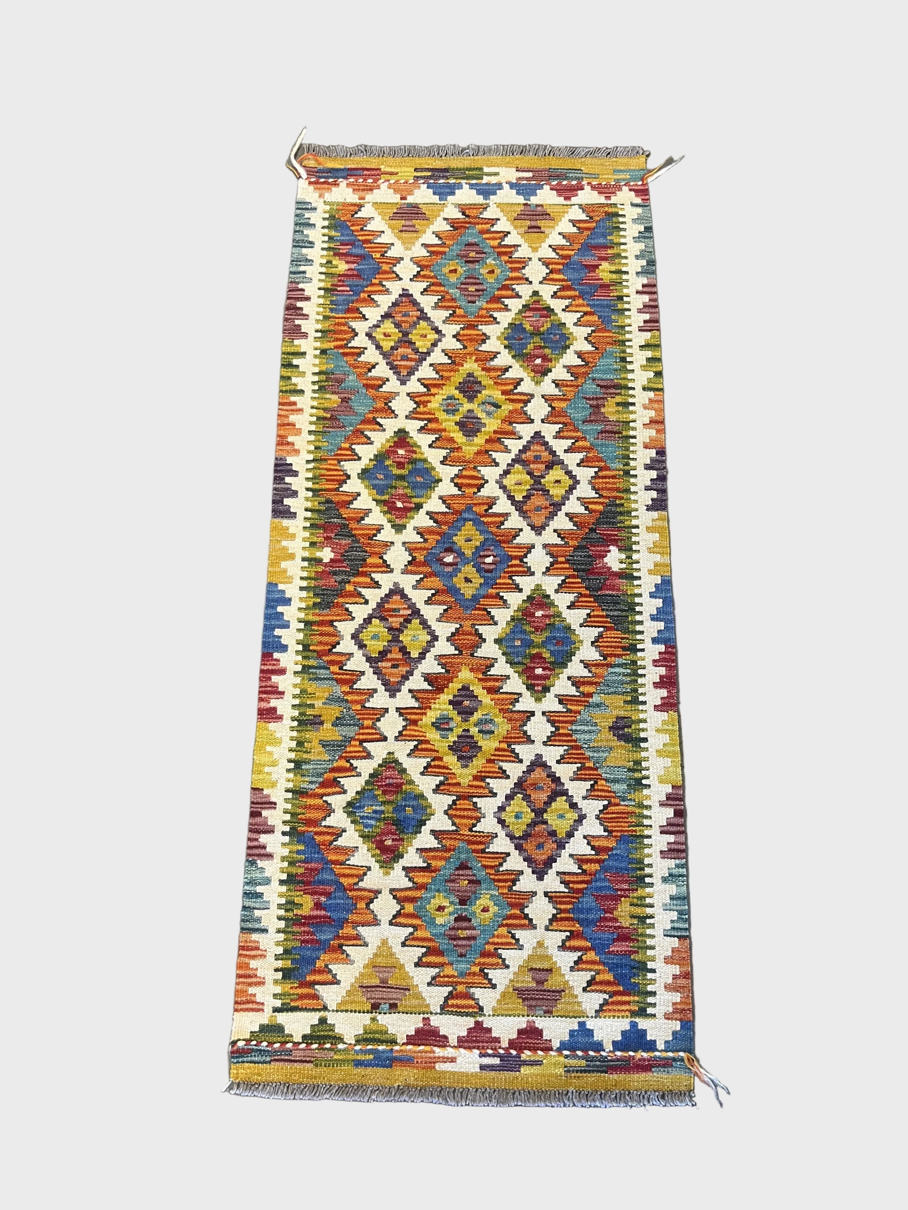 Chobi Kilim Yellow 146 x 62 Rug
