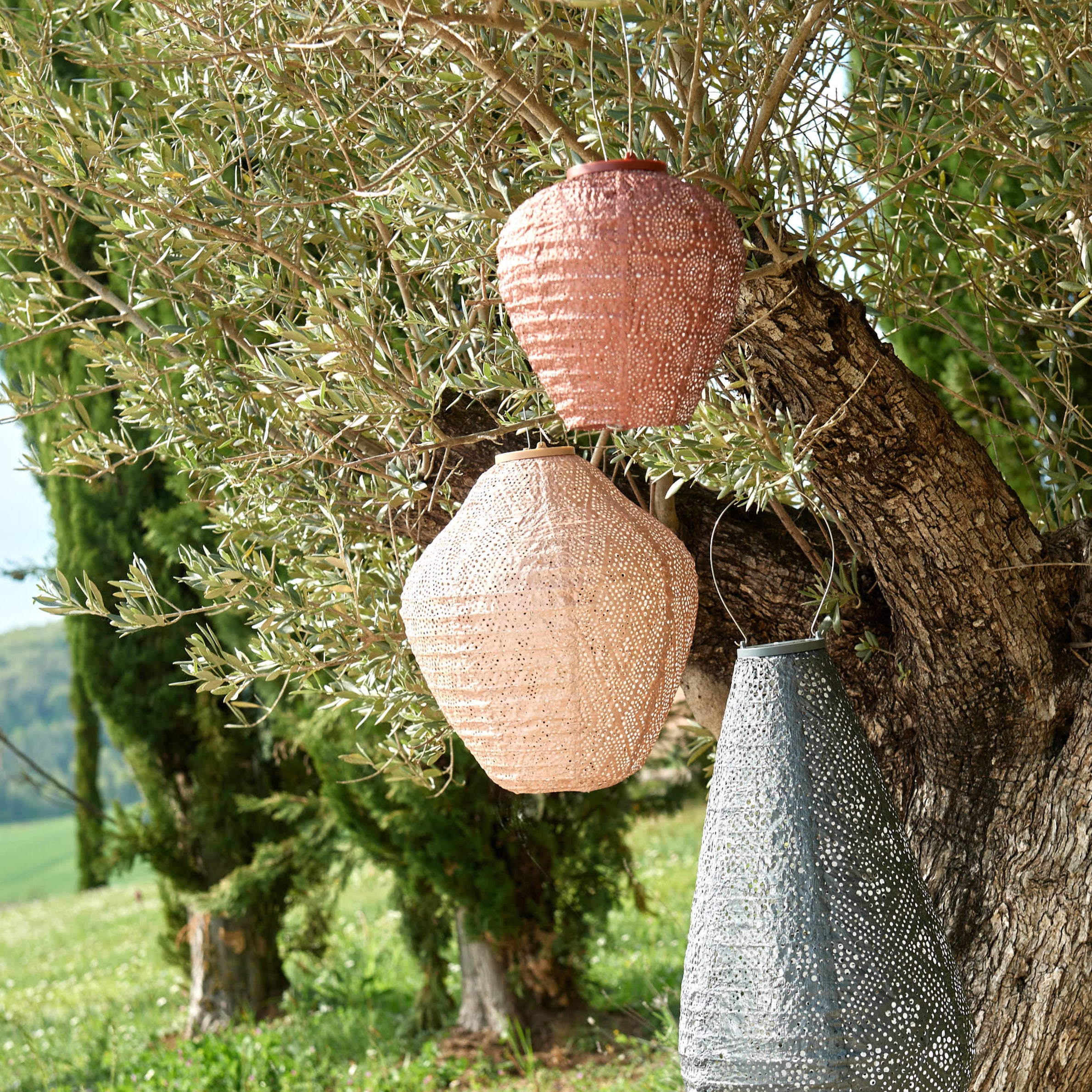 Pink Ikat Jar Lantern