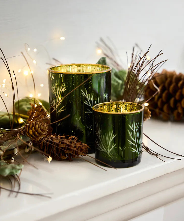 Green Etched Votive