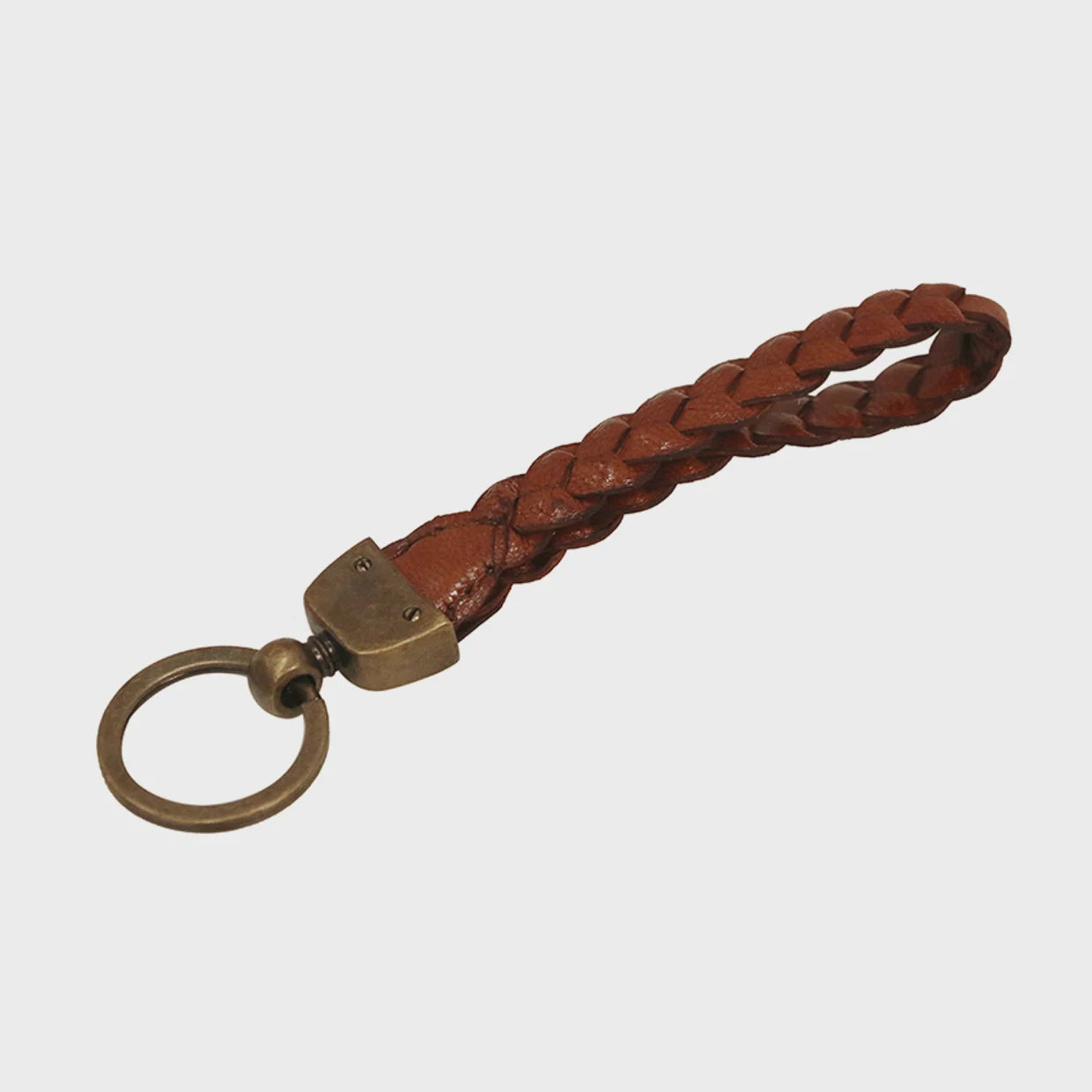 Tan Leather Key Ring