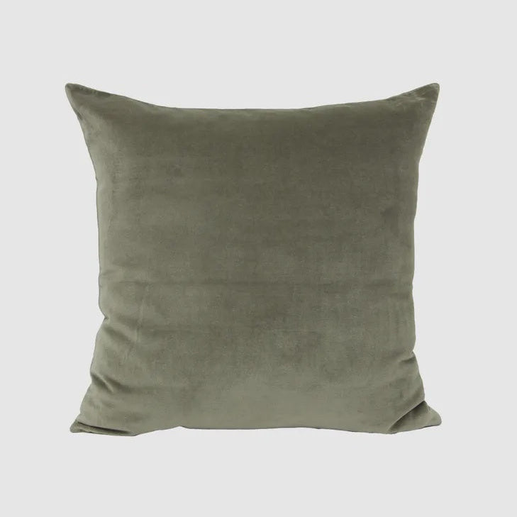 Light Olive Velvet Cushion