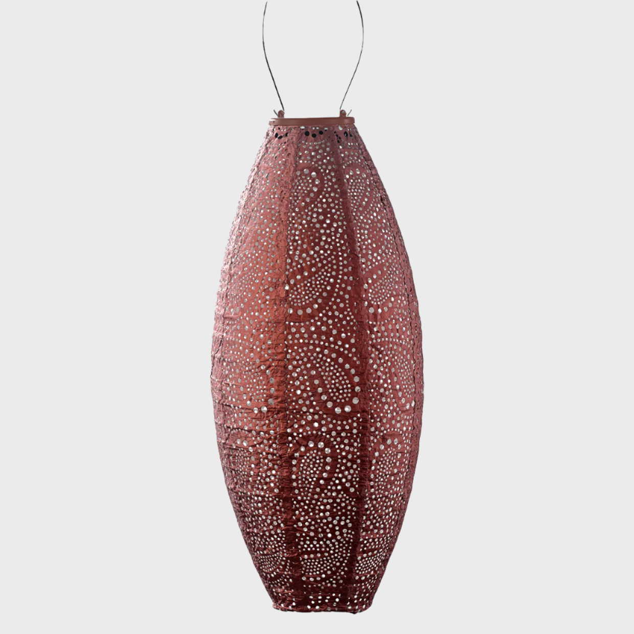 Copper Paisley Long Oval Lantern