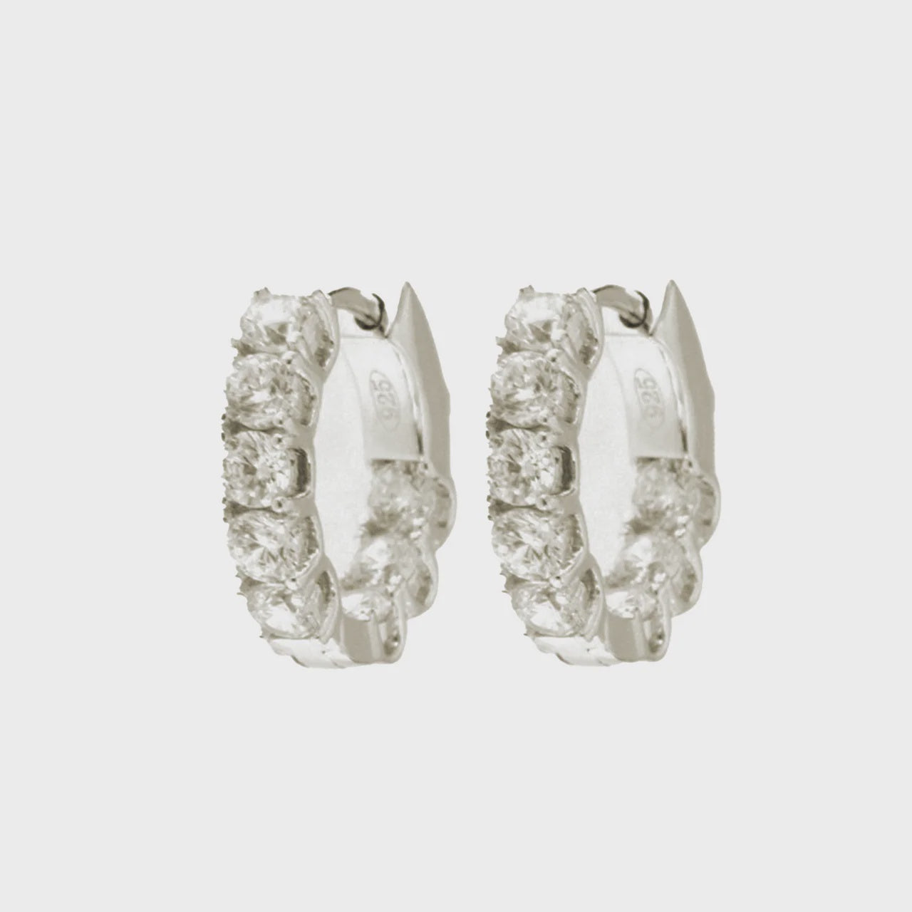 Small CZ Hoop Huggie Earrings