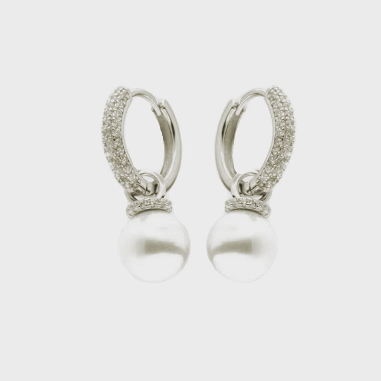 Huggie Pearl Earrings
