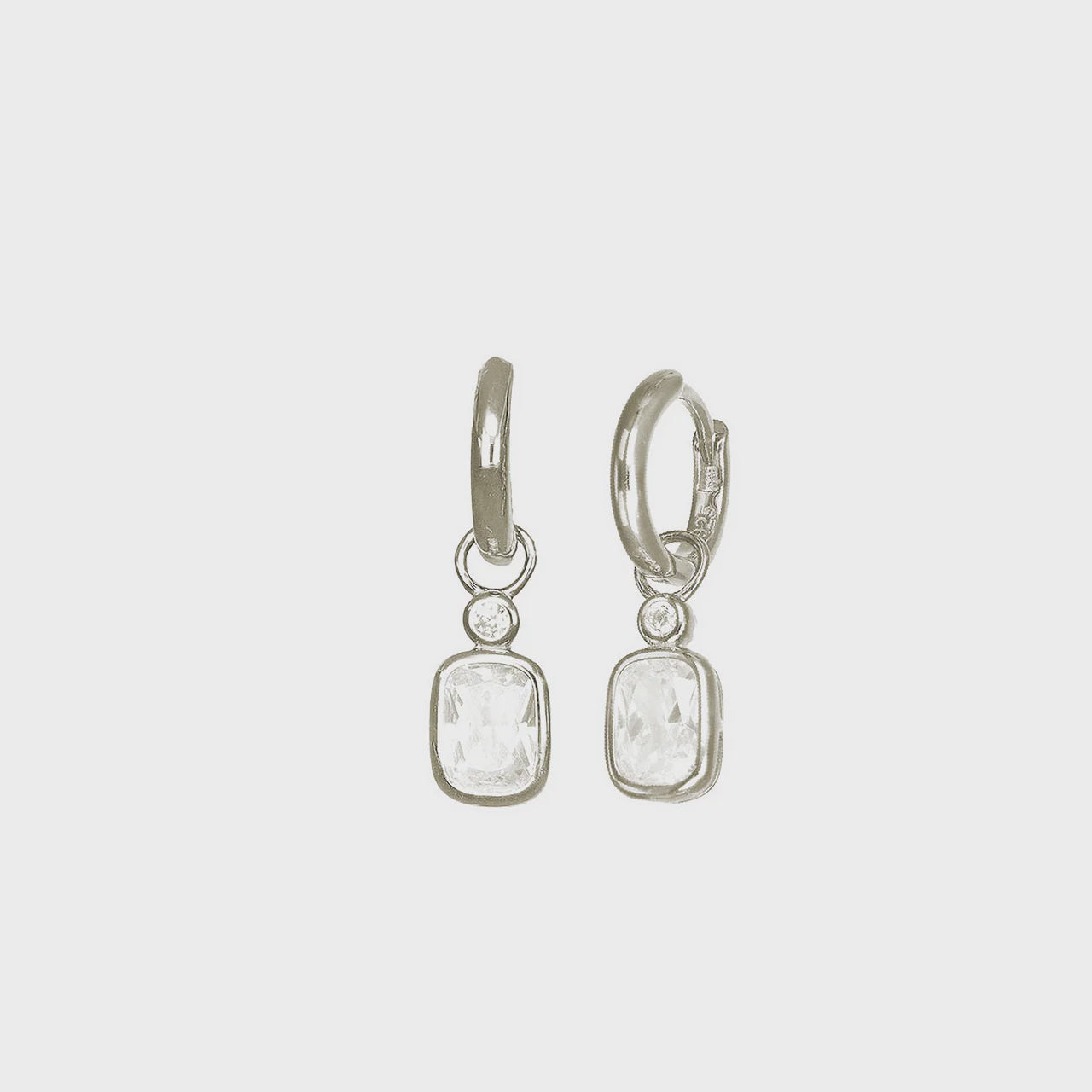 Cubic Zirconia Huggie Earrings