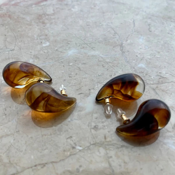 Tear Drop Resin Earrings