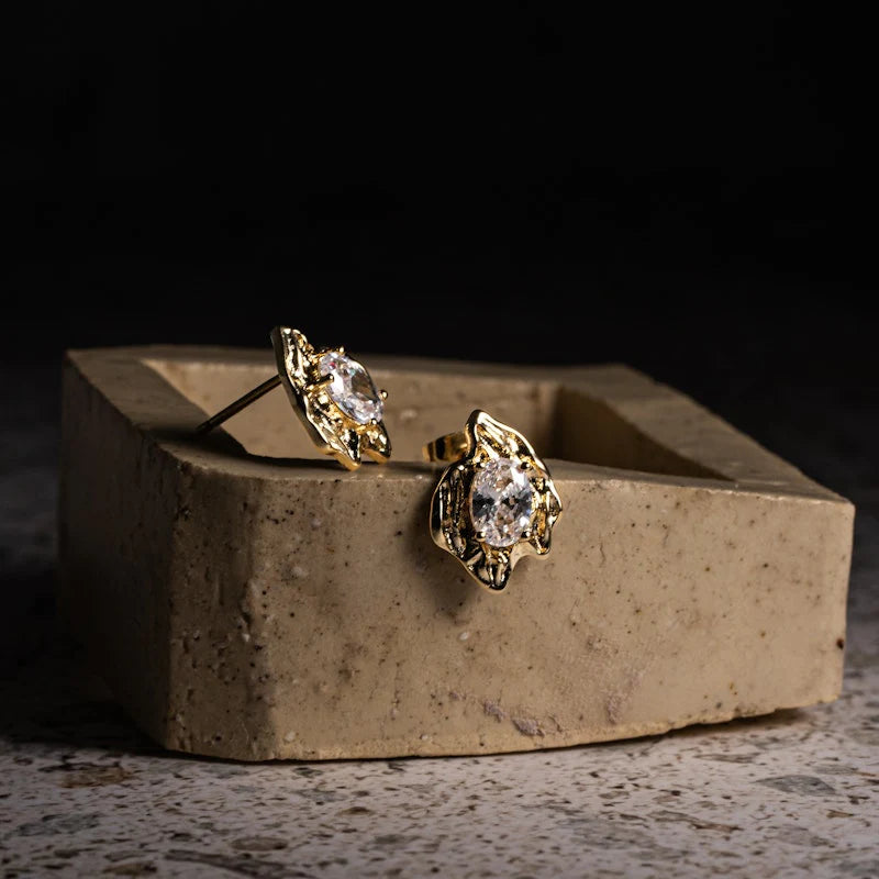Rough Diamond Stud Earrings