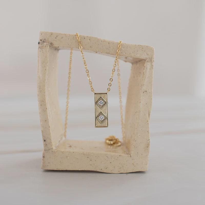Double Diamond Necklace