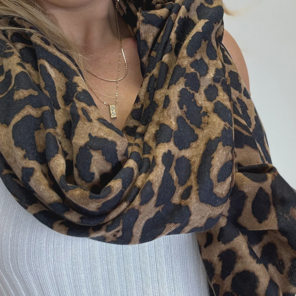 Leopard Print Scarf