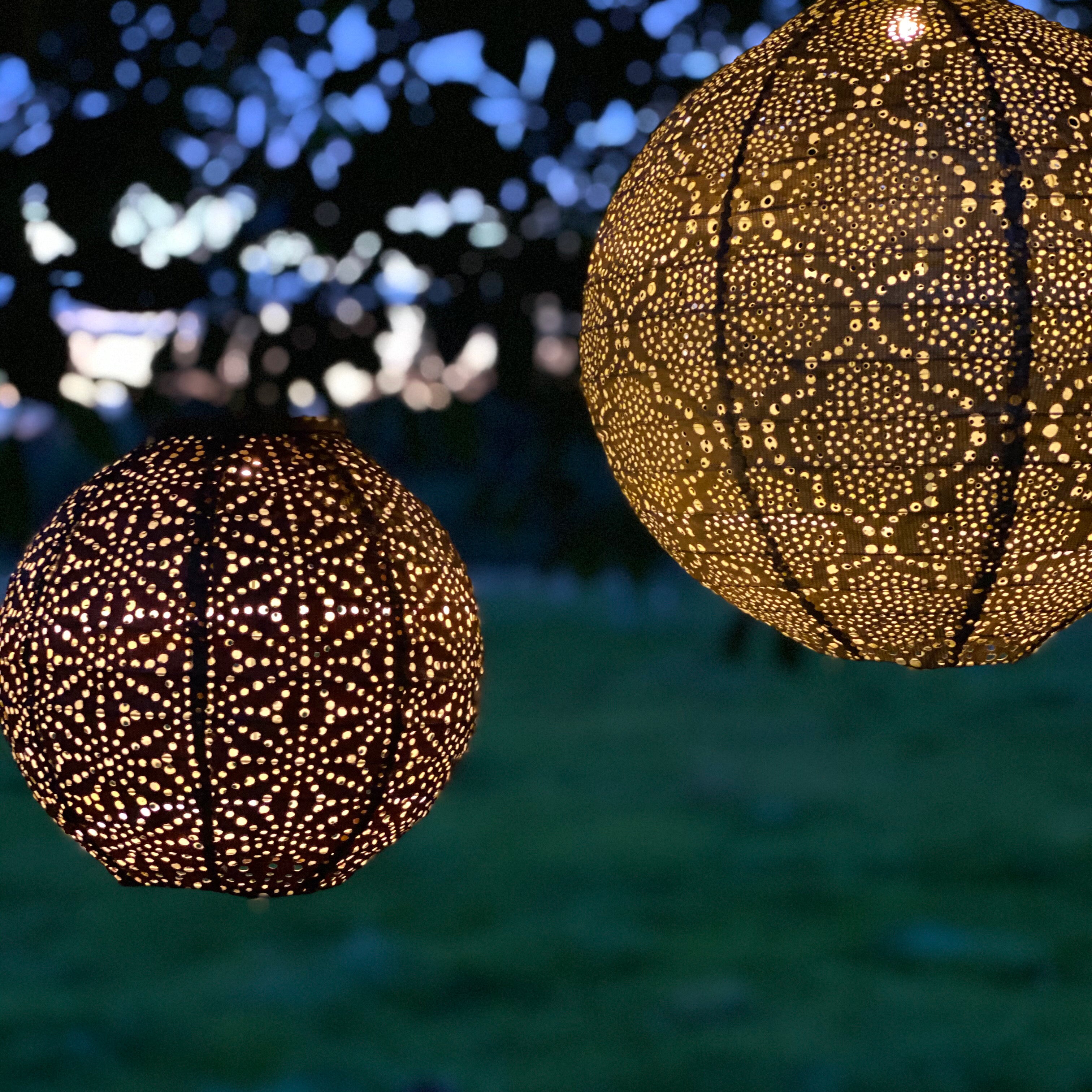 Gold Bazaar 30cm Round  Lantern