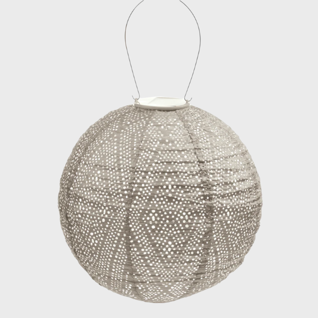 Light Taupe Ikat 30cm Round Lantern