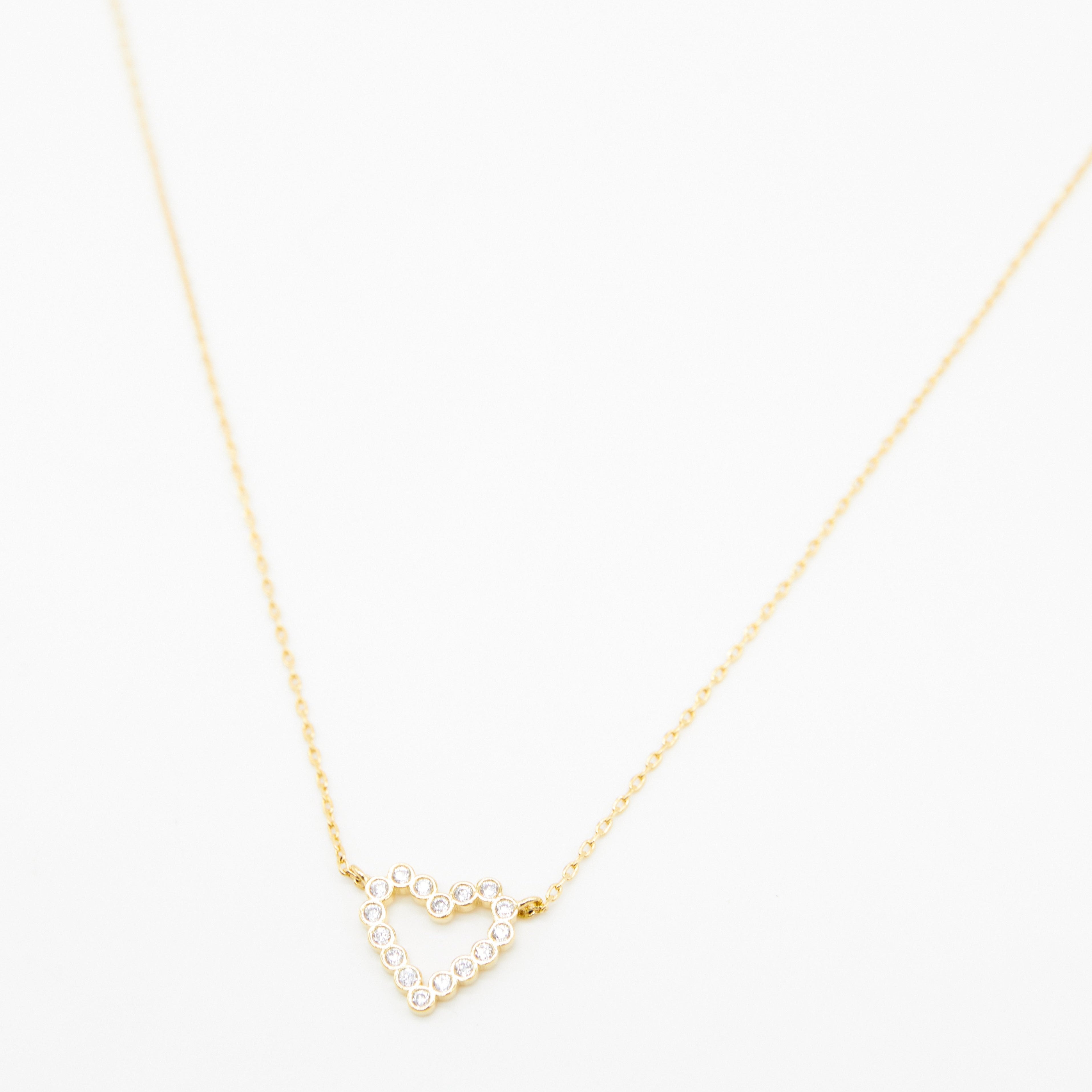 Chain Crystal Heart Necklace