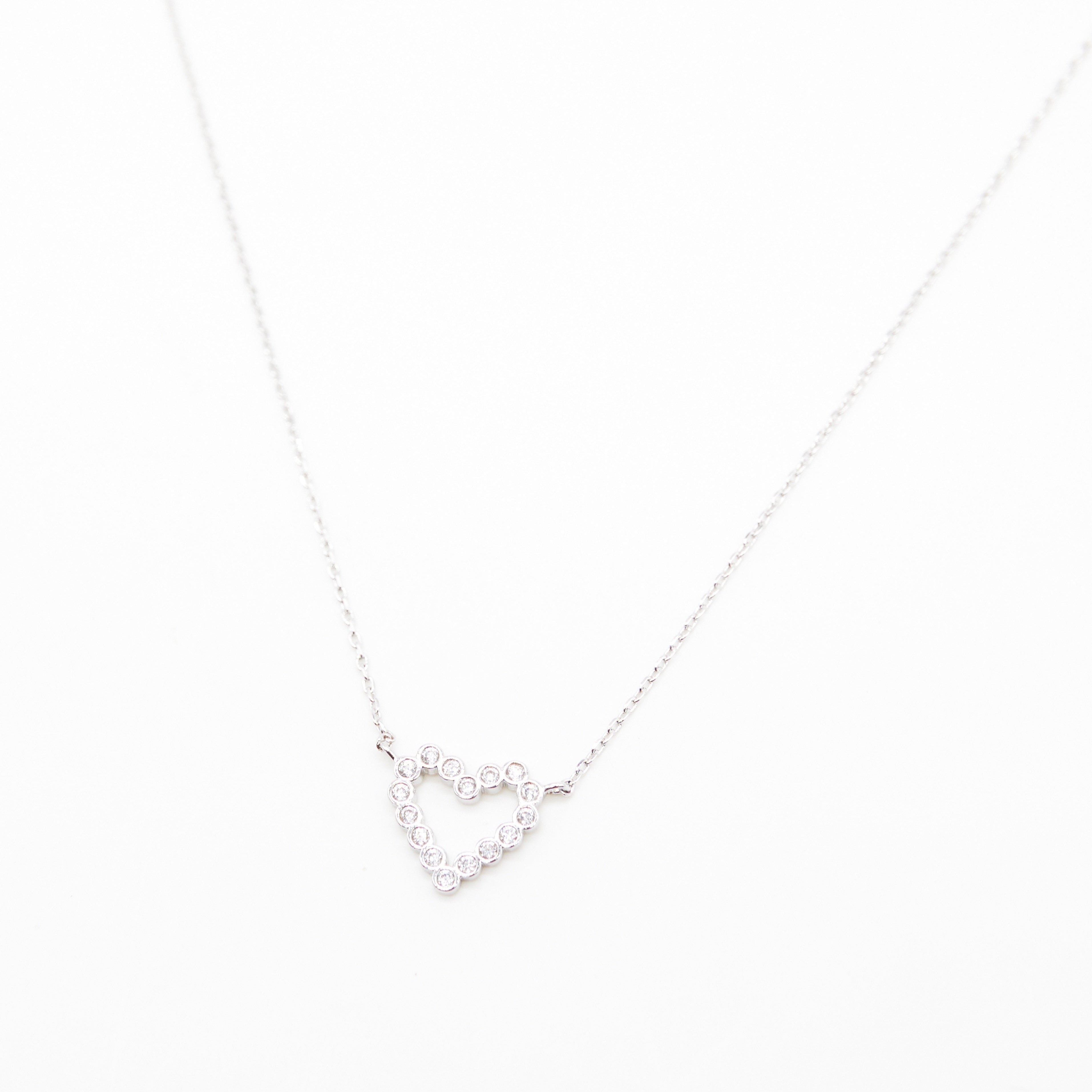 Chain Crystal Heart Necklace