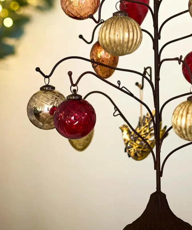 Red Cut Glass Bauble