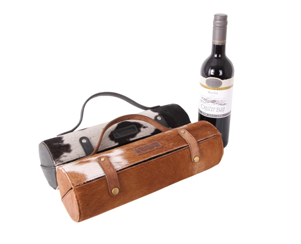 Avenue Cowhide Leather Wine Case