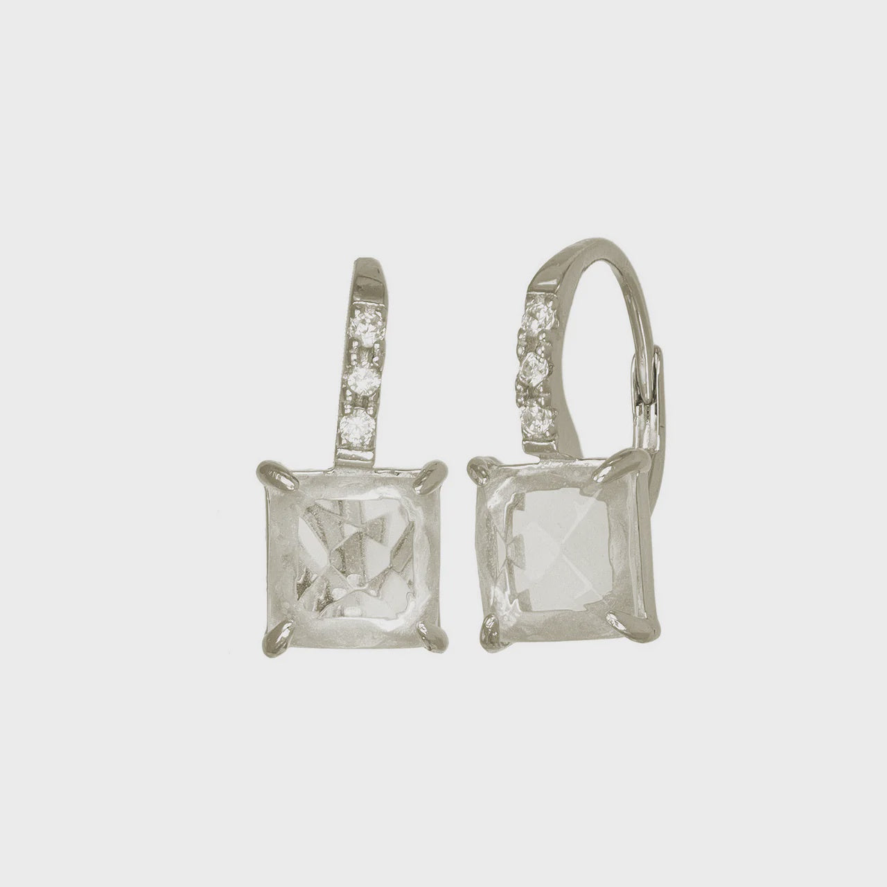 Square Cubic Zirconia Earrings