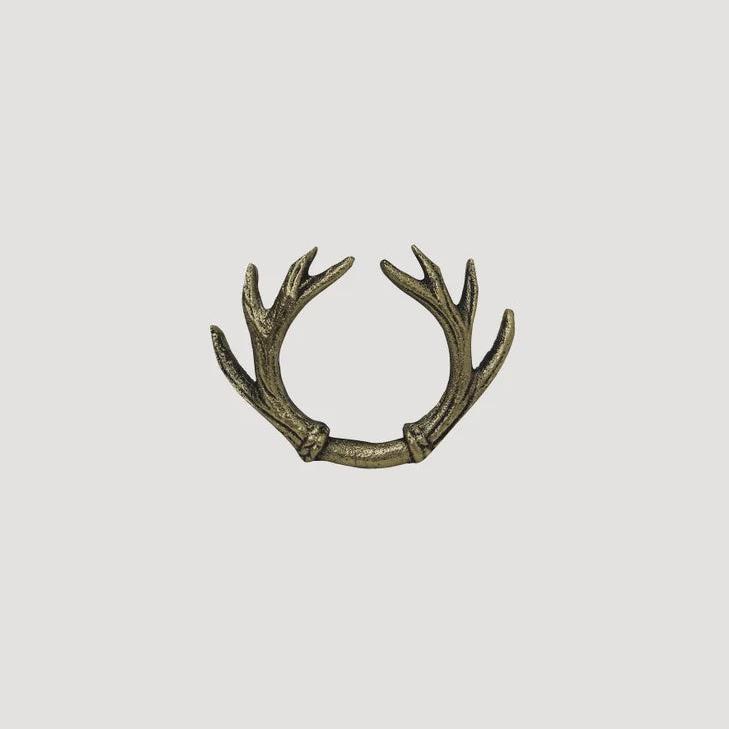 Gold Antler Napkin Ring Set