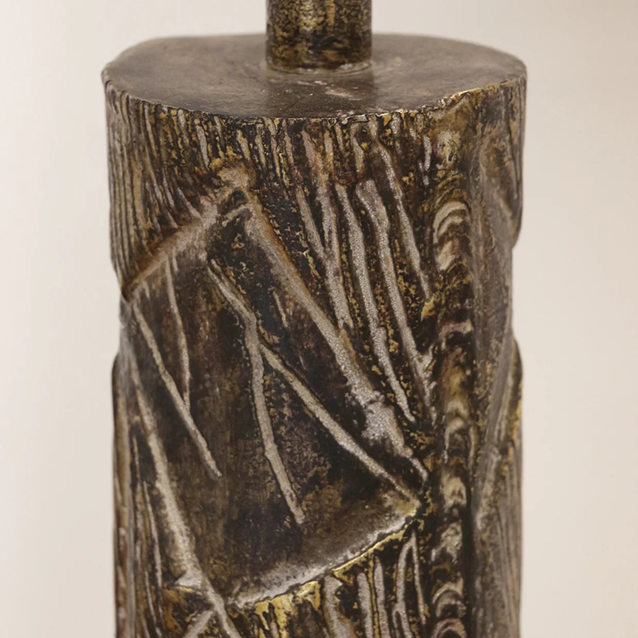 Sahara Cylinder Carved Lamp Base