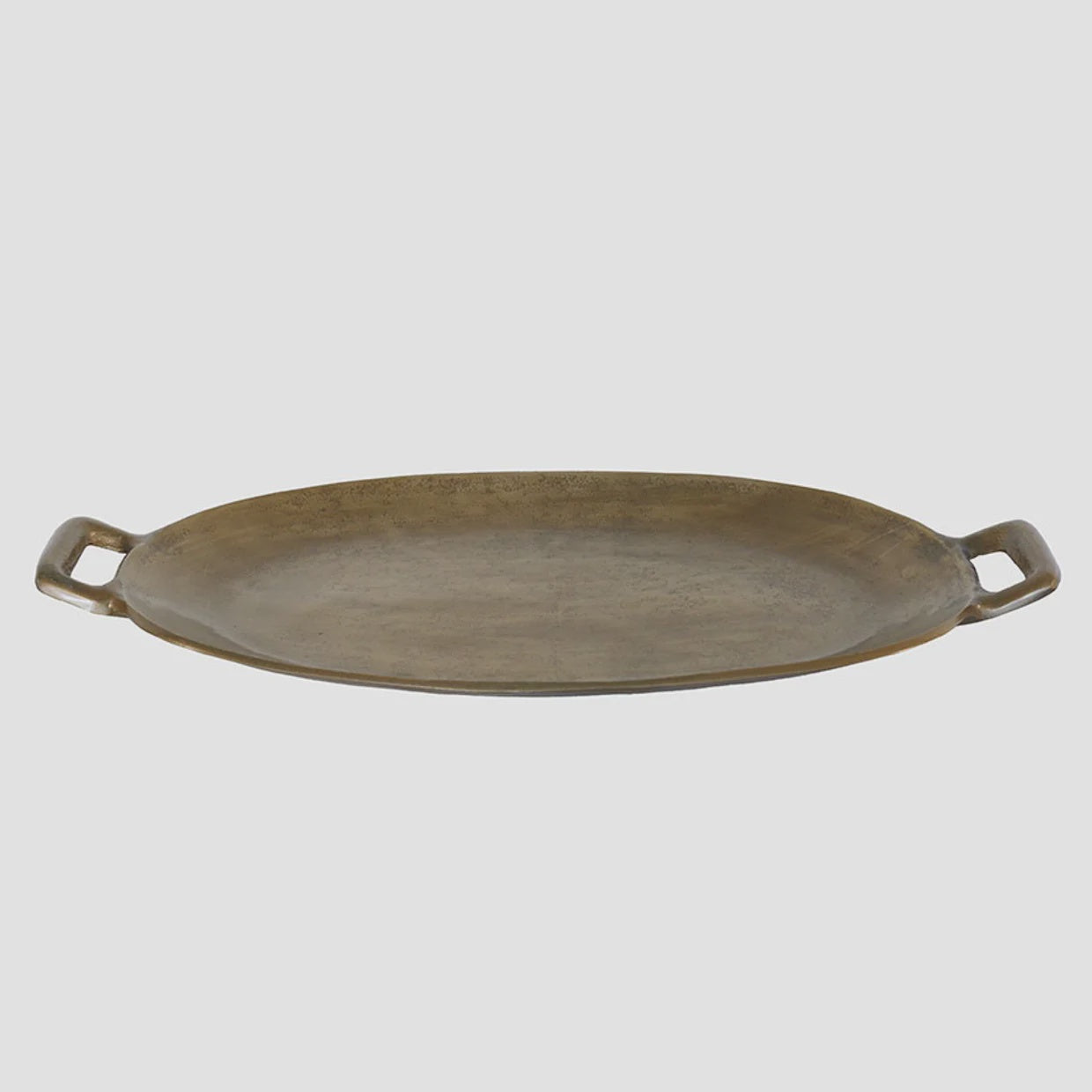 Antique Brass Finish Oval Tray