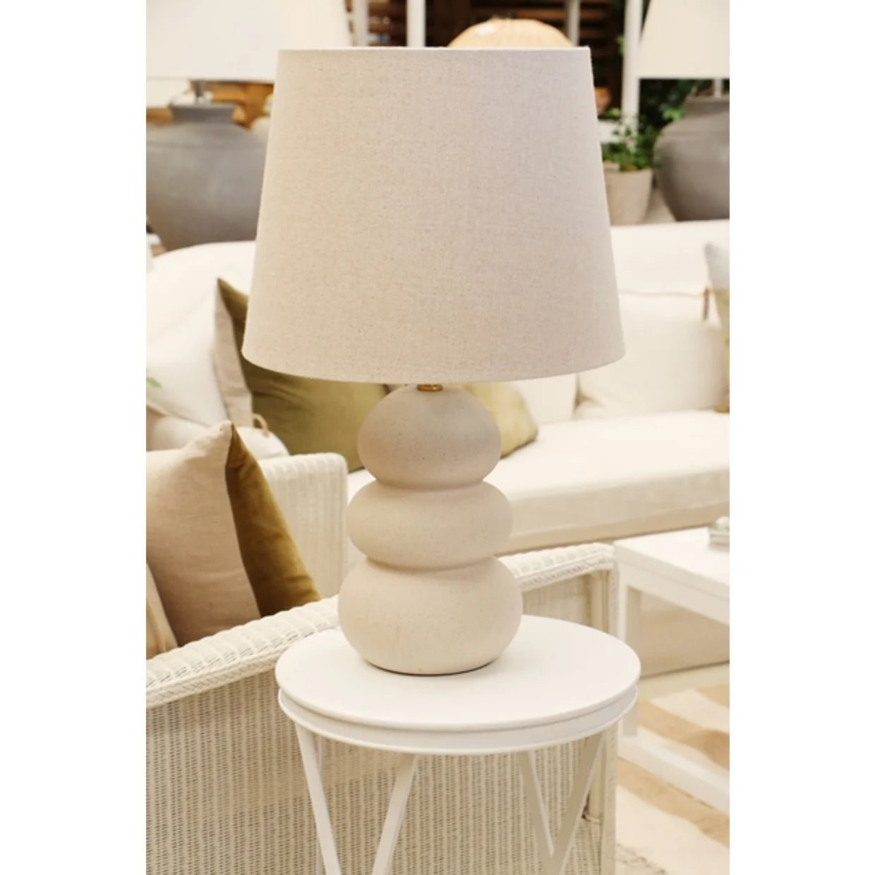 Salted Riverstone Lamp Base