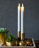 Sara Tall 2-Pack Dinner Candles White Ø:2 H:25CM Movable Flame