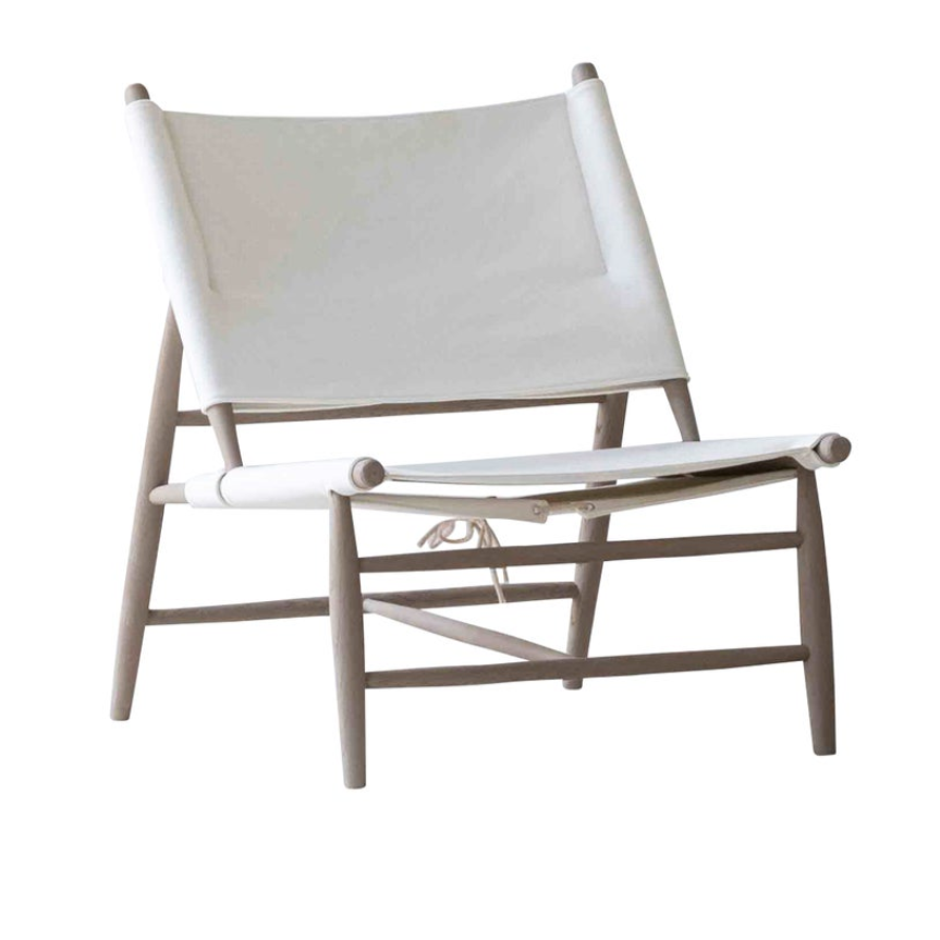 JONES Simple Chair White Cover/Smokey Grey Oak